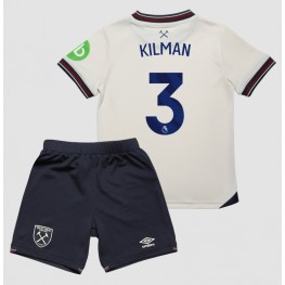 West Ham United Max Kilman #3 Uit tenue Kids 2025-26 Korte Mouw (+ Korte broeken)